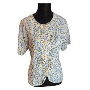 Vintage floral vine buttondown top